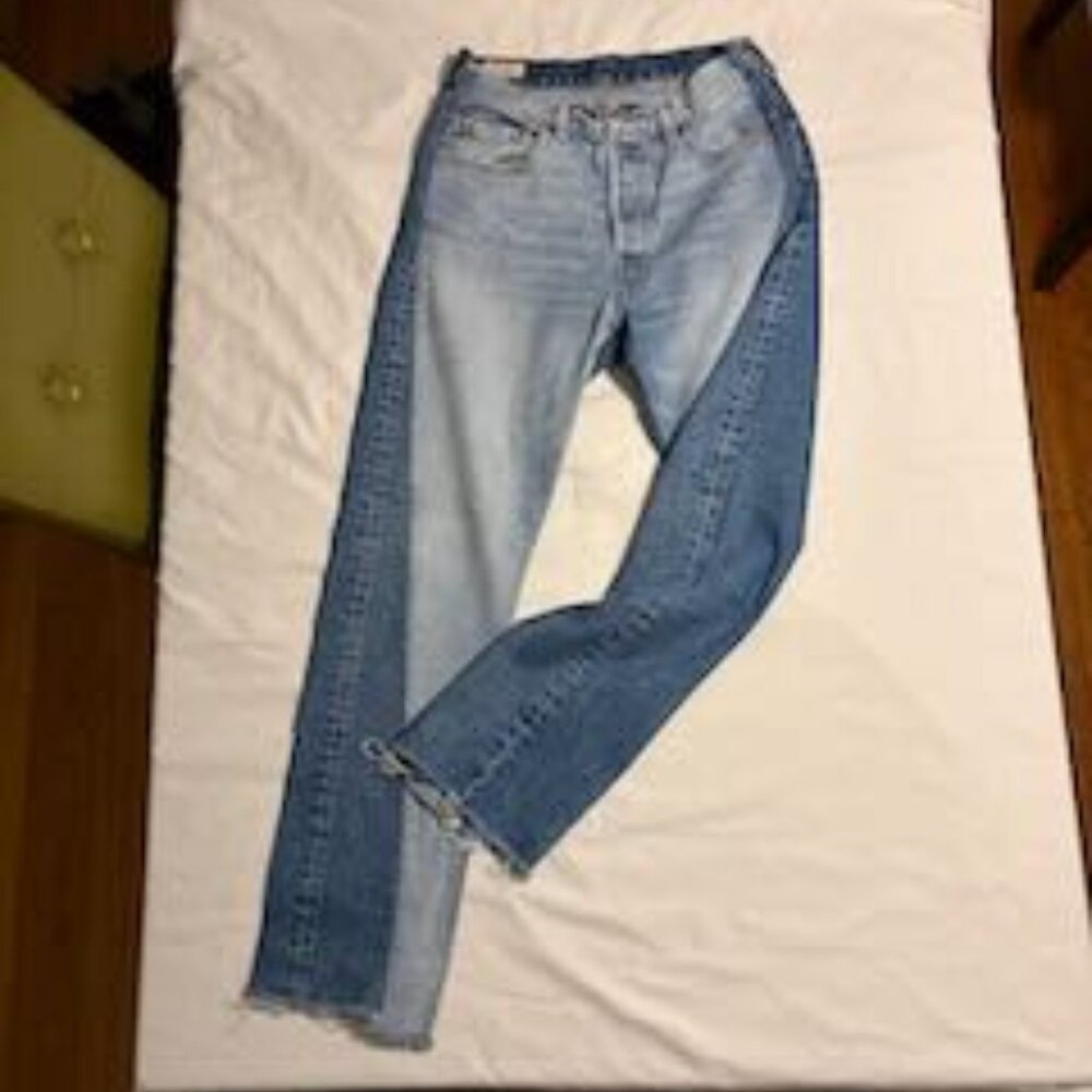 Levi's 501 Two-Tone Blue Straight Leg Jeans